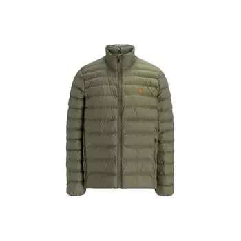 Polo Ralph Lauren воротник-стойка молния логотип принт длинный рукав хлопковая куртка мужские куртки зеленый 710810897-031 XS