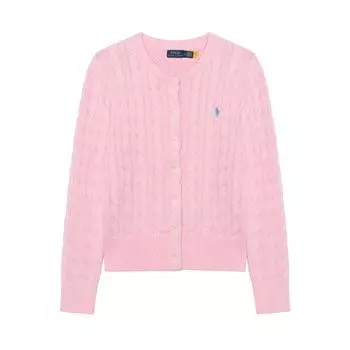 Polo Ralph Lauren вязаный хлопковый кардиган с круглым вырезом женские кардиганы розовый WMPOSWENDW20133-650 XS