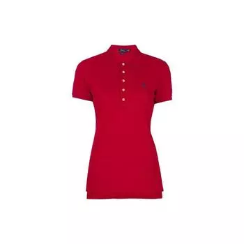Polo Ralph Lauren вышитая однотонная рубашка поло с коротким рукавом женские топы 211505654-113 M