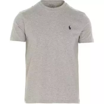 Polo Ralph Lauren вышитый круглый вырез пуловер короткий рукав футболка мужские топы серый 710680785-002 S