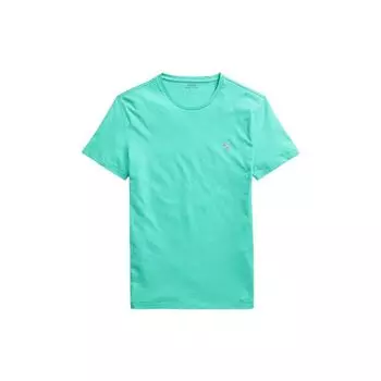Polo Ralph Lauren вышитый логотип свитер круглый вырез короткий рукав футболка мужские топы зеленый 710671438-220 XS
