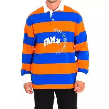 Поло с длинным рукавом 11M096-JS334 мужской L оранжевый