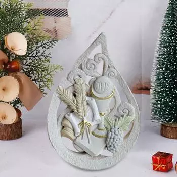 Полое пламя Святое причастие Украшение Религиозный евхаристический символ причастия Статуя из смолы Скульптура Настольная