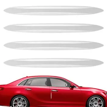 Полоса для предотвращения столкновений на двери автомобиля, 4 шт., защитная накладка на автомобильный бампер, защита от столкновений для края двери автомобиля/спереди и сзади 2pc чёрный