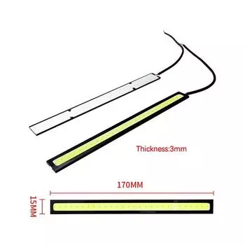 Полоса дневных ходовых огней для автомобилей, декоративная световая панель, супер яркие светодиодные ленты 12 В для автомобиля, 17 см белый