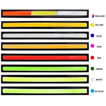 Полоса дневных ходовых огней для автомобилей, декоративная световая панель, супер яркие светодиодные ленты 12 В для автомобиля, 17 см синий
