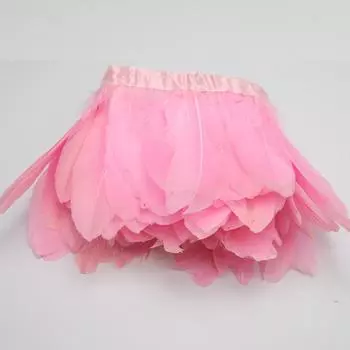 Полоса ткани из перьев Большая развевающаяся ткань из перьев со сценической одеждой и поделками из перьев белый