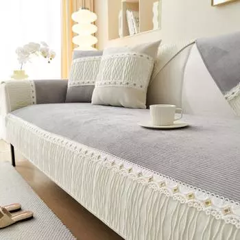 Полосатая бархатная французская диванная подушка, зимняя утолщенная нескользящая подушка для сиденья, чехол для дивана, ткань 70X70