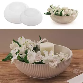 Полосатая чаша силиконовые формы смоляные подносы формы для эпоксидной смолы подсвечник туалетный столик поднос для сбора предметов домашнего декора S