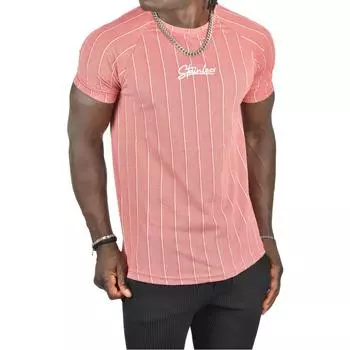 Полосатая футболка с круглым вырезом DeepSEA в полоску из нержавеющей стали 2403211