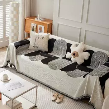 Полосатая геометрия шенилл гостиная диван полотенце Four Seasons универсальный диван одеяло мягкий нескользящий диван полный защитный чехол 180x130