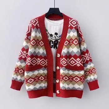 Полосатая куртка-кардиган, женский уютный эластичный свитер с длинным рукавом, кардиган с v-образным вырезом, повседневная вязаная куртка S чёрный