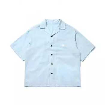 Полосатая льняная рубашка FREI НЕБЕСНО-ГОЛУБАЯ