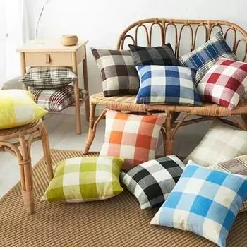 Полосатая наволочка для подушки, клетчатый чехол для подушки, домашний декор, наволочка для подушки, гостиная/офис Style 10