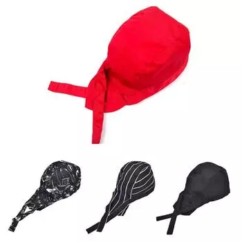 Полосатая пиратская лента с черепом Профессиональная кухня Кейтеринг Повар Шляпа шеф-повара