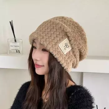 Полосатая плюшевая ворсовая шапка, модная повязка на голову с бантом, повседневная повязка на голову, осень-зима, теплая и холодная One Size