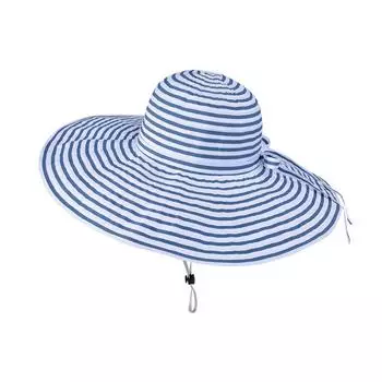 Полосатая шляпа с бантом, женская летняя шляпа с большими полями, складная шляпа рыбака светло-синий