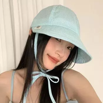 Полосатая шляпа в японском стиле, быстросохнущие рыболовные шапки, новые солнцезащитные шляпы для женщин синий