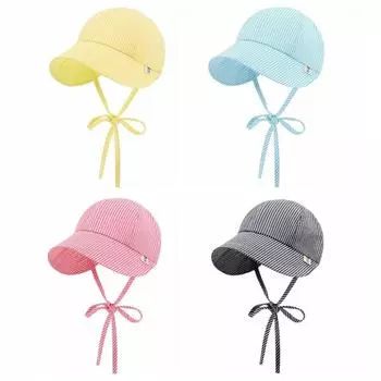 Полосатая шляпа в японском стиле Y2k Fisherman s Caps New Sun Protection Hats For Women розовый