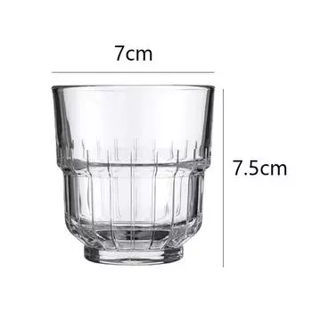 Полосатая стеклянная чашка Прозрачные стаканы для питья Кружка для льда и кофе Чашка для чая Стакан для сока Молоко Чашка для воды Посуда для напитков Элегантные кофейные чашки 1pcs