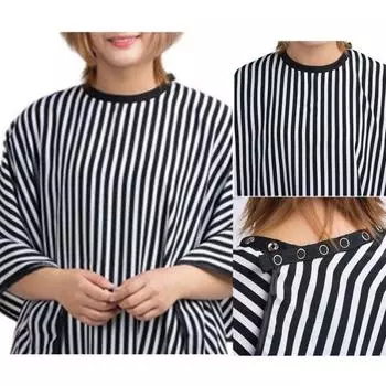 Полосатая ткань для стрижки волос в салоне, парикмахерская накидка, фартук, накидка для парикмахерских услуг