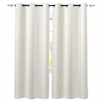 Полосатые кремовые шторы затемнения для гостиной спальни печатные оконные шторы домашний декор W135 x H60cm