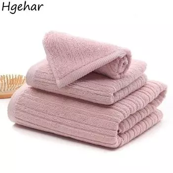 Полосатые полотенца Чистый хлопок Впитывающие Нежные Удобные Многоразовые Универсальные Безвредные для кожи Взрослые Бытовые Простые Повседневные 75-35cm белый