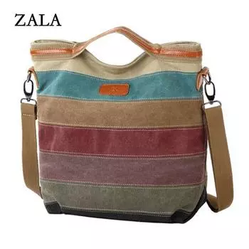 Полосатые женские холщовые сумки с принтом, сумки через плечо, большая вместительная сумка 33*28*13cm