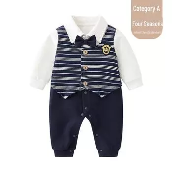 Полосатый детский комбинезон Gentleman - весенне-осенний детский комбинезон 80 cm