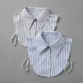 Полосатый фальшивый воротник, универсальный фальшивый воротник, украшение на воротник рубашки для женщин, фальшивый воротник многофункциональный модный дорожный воротник