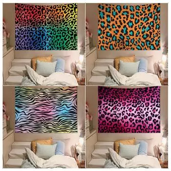 Полосатый гобелен с изображением тигра и зебры Гобелен для офиса, гостиной, украшения стен дома 100x75cm