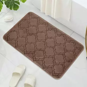 Полосатый коврик для ванной, впитывающий быстросохнущий кухонный коврик, противоскользящий, сверхмягкий в использовании, идеальный товар для ванной комнаты и спальни. 40cm x 60cm кофейный