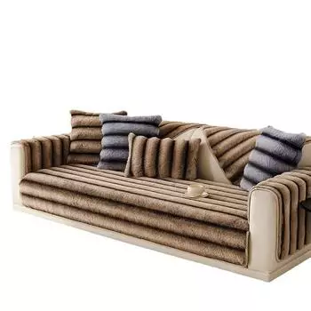 Полосатый кролик плюшевая диванная подушка в скандинавском стиле противоскользящий диванный чехол зимняя плюшевая утолщенная подушка 70*70cm