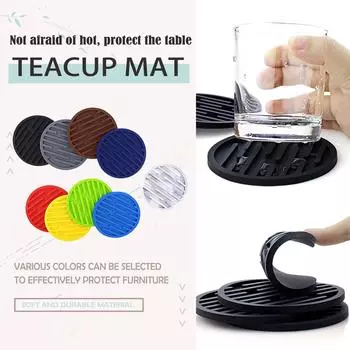 Полосатый термостойкий пищевой безопасный силиконовый коврик, подходящий для любого типа рабочего стола I белый