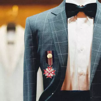 Полосатый тканевый значок, медаль, уникальная брошь, булавка для пальто, женщин и мужчин Style A