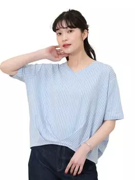 Полосатый жаккардовый свитер SAX FREE [Beams Heart] S/S_TEE женский