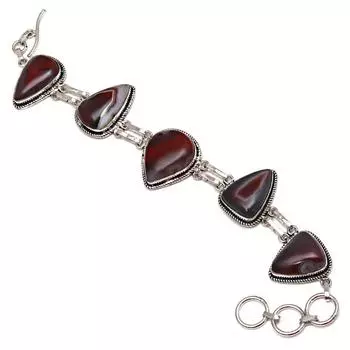 Полосчатый Агат Драгоценный Камень Подарок Для Нее Серебряные Ювелирные Изделия Браслеты 7 Регулируемые