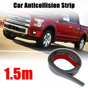 Полоска для колес для бровей, против царапин, боковое крыло автомобиля, 1 шт., 1,5 м, полоса для колес автомобиля, ПВХ, полоса для предотвращения столкновений чёрный