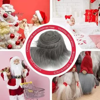 Полоска искусственного меха 1,5 м, однотонные пушистые тканевые ленты, лоскутное шитье, искусственная шерсть, отделочные полоски для кукол, шляп, костюмов S серый