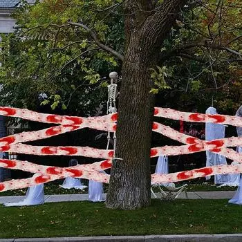 Полоска на Хэллоуин Небьющаяся Легко повесить Создать атмосферу Хэллоуина Жуткая ткань Жуткая тканевая полоска Драпировка для украшения костюма своими руками 10M