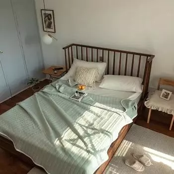 Полоски 100% хлопок летнее одеяло для кровати мягкое, приятное для кожи королевское одеяло для лета кондиционер тонкое одеяло дышащее 100x150cm 1pcs