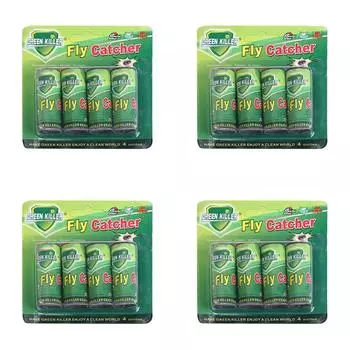 Полоски для мух, прочная клейкая липкая ловушка для фруктовых мух для домашней кухни (зеленый)