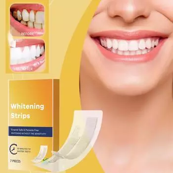 Полоски для отбеливания зубов Глубоко очищают и удаляют желтые зубы, чтобы улучшить яркость зубов Средства для домашнего отбеливания жёлтый