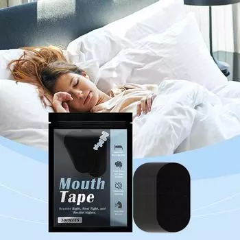 Полоски для сна против храпа способствуют правильному носовому дыханию, исправлению остановки храпа, наклейка для сна K4N5 Black-1pcs