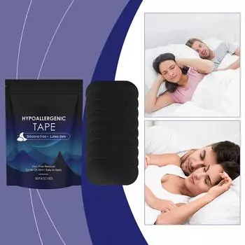 Полоски для сна против храпа способствуют правильному носовому дыханию, сухую ленту для предотвращения храпа, пластырь L3W7 Black-1pcs