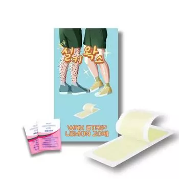Полоски для удаления волос Silky Wax с лимонным воском, 20 листов, 1 шт.