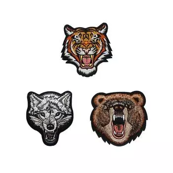 Полоски, нашивки, крючок-шеврон и застежка Тигр 7,8х8,5см.