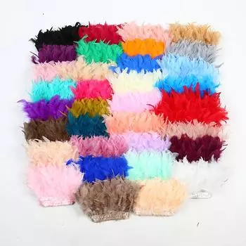 Полоски перьевой ткани ручной работы для самодельных украшений и украшения юбок