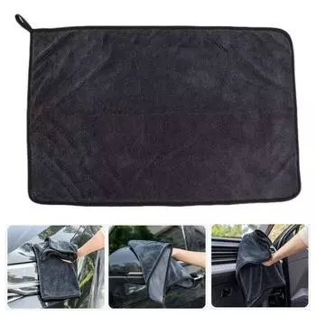 Полотенца для чистки автомобиля Легко впитывают воду Не оставляют следов после протирания Не линяют Многоразовая блестящая салфетка из микрофибры 20x30cm темно-серого