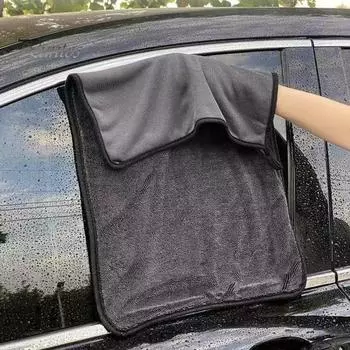 Полотенца для чистки автомобиля Легко впитывают воду Не оставляют следов после протирания Не линяют Многоразовые блестящие салфетки из микрофибры для рук и лица Быстросохнущие кухонные 20x30cm темно-серого